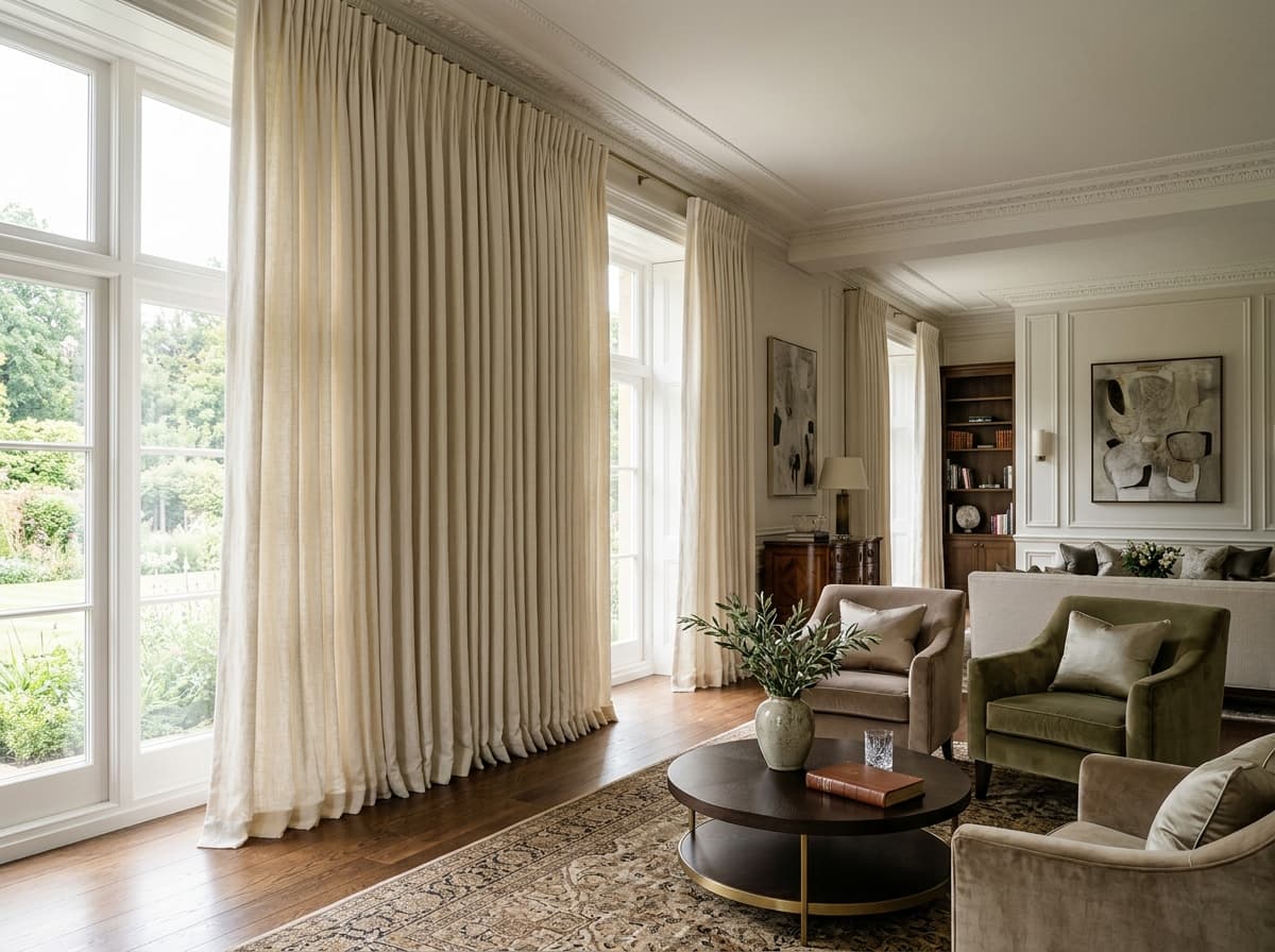 Cortinas a medida de onda perfecta para salón